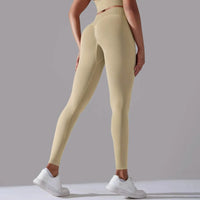 V-Sculpt Luxe Leggings - Light Camel / L - Women’s Fittness Leggings