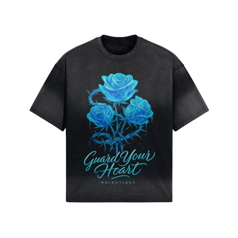 Vintage Black 'Guard Your Heart' Black Tee