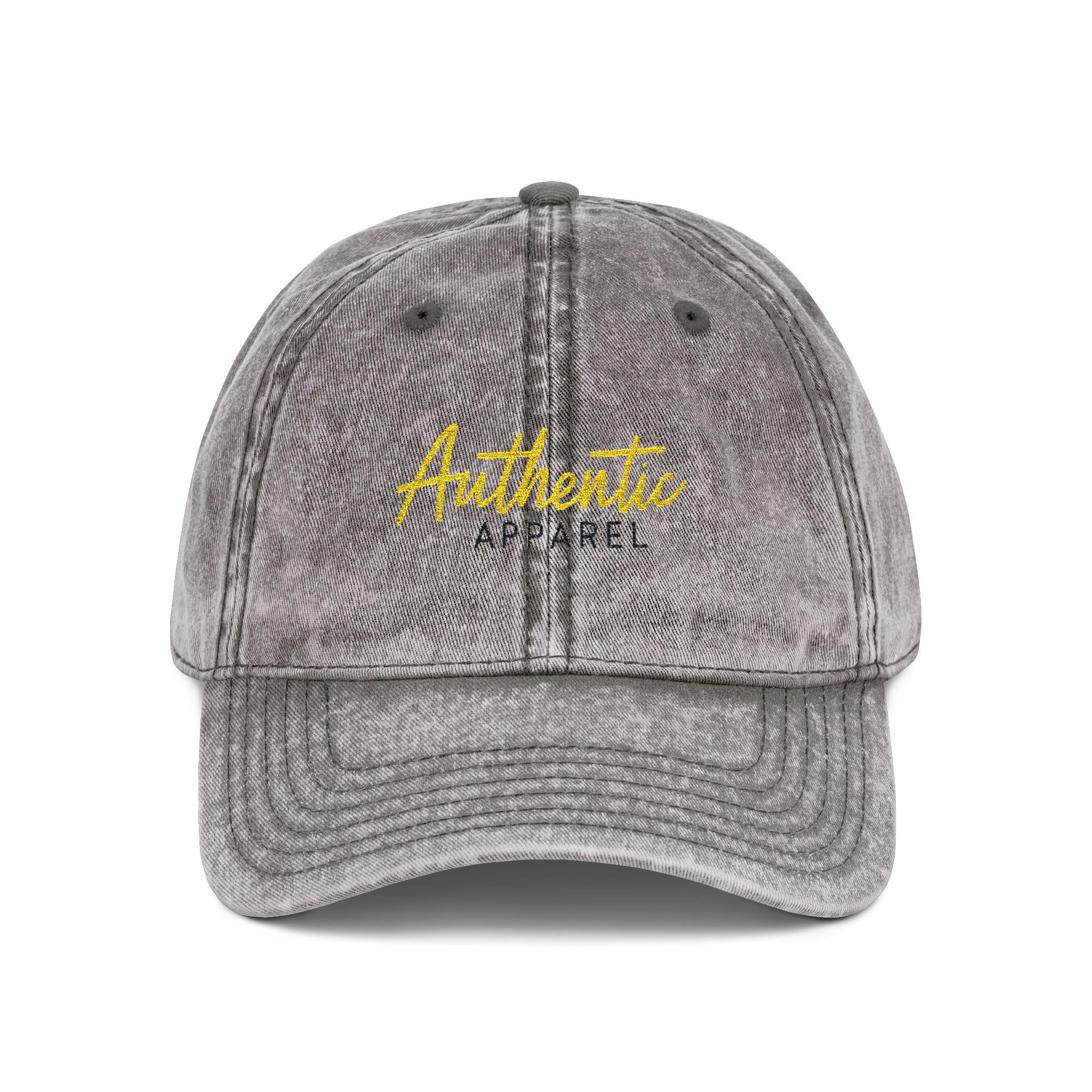 Vintage Cap Authentic Apparel Embroidery - GREY - One size / Charcoal Grey