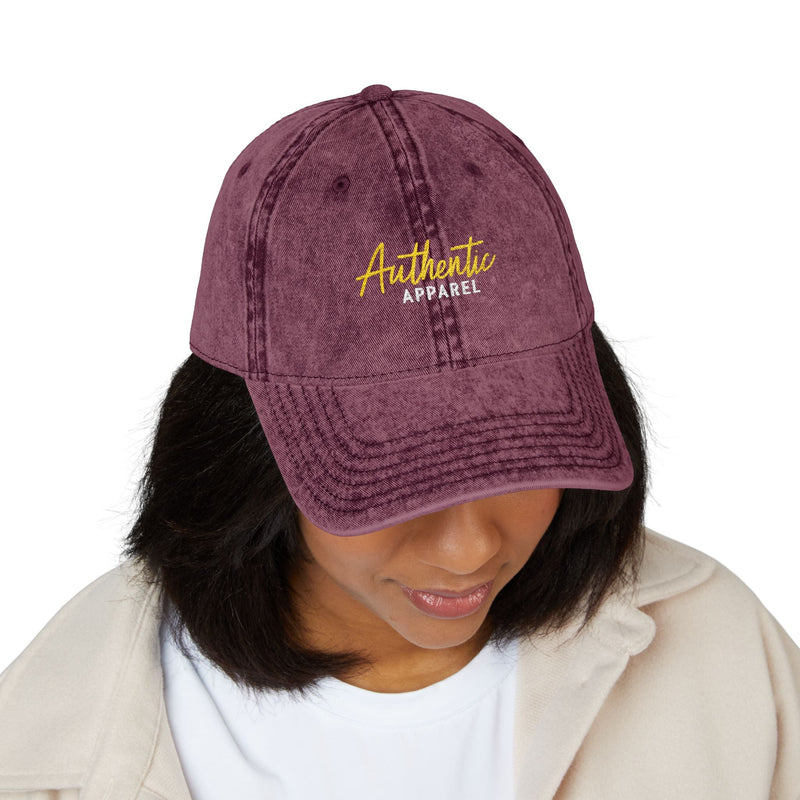 Vintage Cap Authentic Apparel Embroidery - MAROON