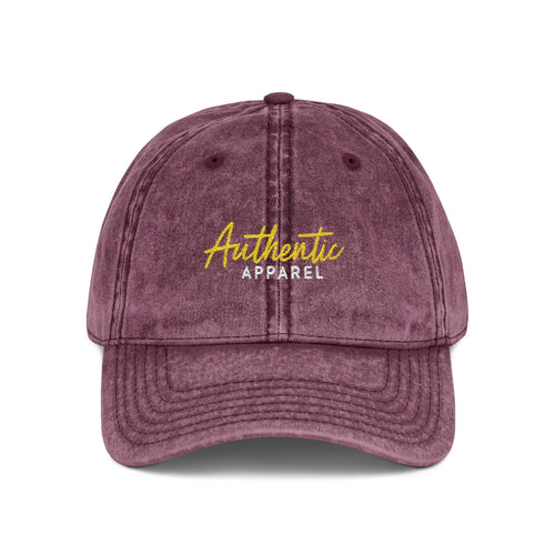 Vintage Cap Authentic Apparel Embroidery - MAROON - One size / Maroon
