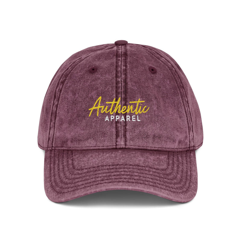 Vintage Cap Authentic Apparel Embroidery - MAROON