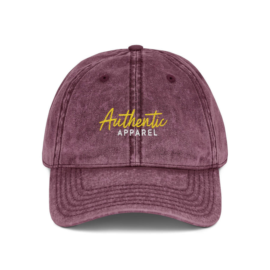 Vintage Cap Authentic Apparel Embroidery - MAROON