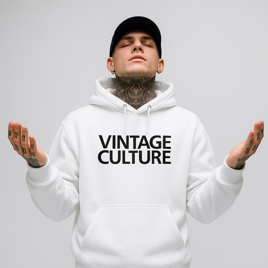 Vintage Culture Classic White Hoodie