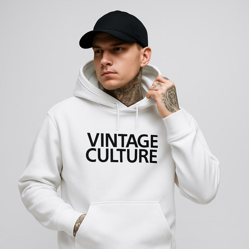 Vintage Culture Classic White Hoodie