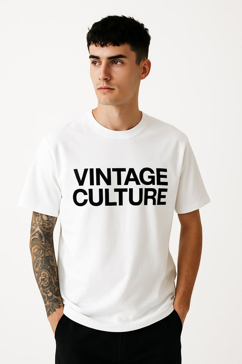 Vintage Culture White Graphic Tee — hover