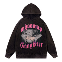 Vintage Gothic Streetwear Hoodie - Black / M