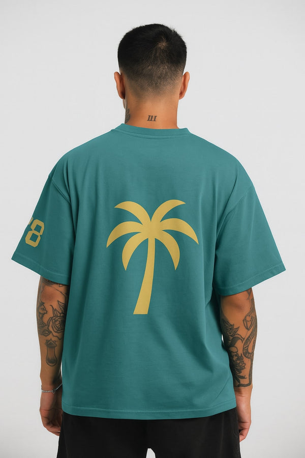 Vintage Graphic Tee Retro “Los Angeles 78” Teal & Gold — hover