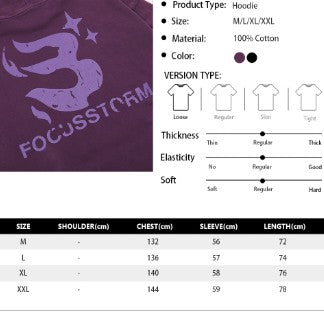 Y2K Purple Streetwear Hoodie
