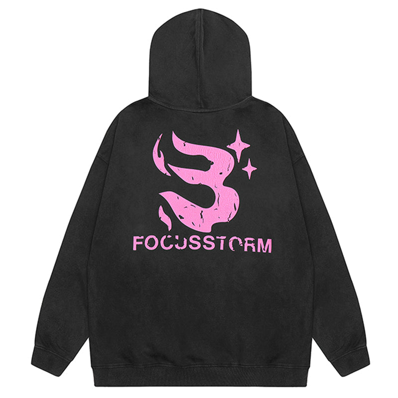 Y2K Purple Streetwear Hoodie