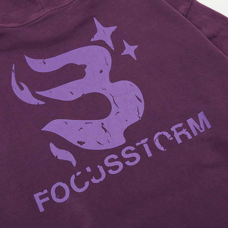 Y2K Purple Streetwear Hoodie