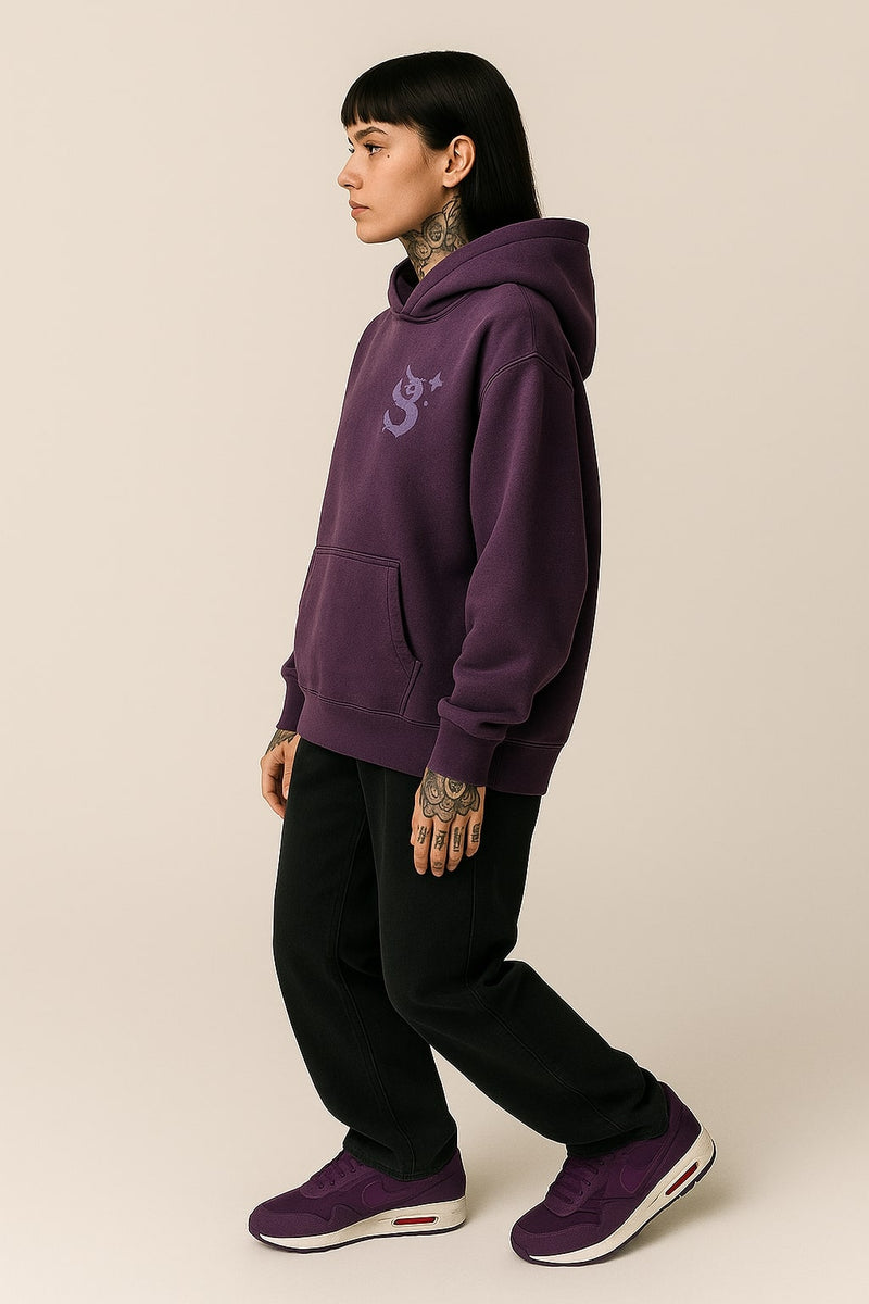 Y2K Purple Streetwear Hoodie