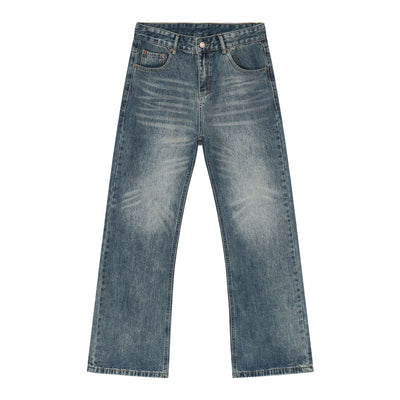 Vintage Wash Straight Leg Jeans for Women
