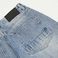 Light blue denim jeans.