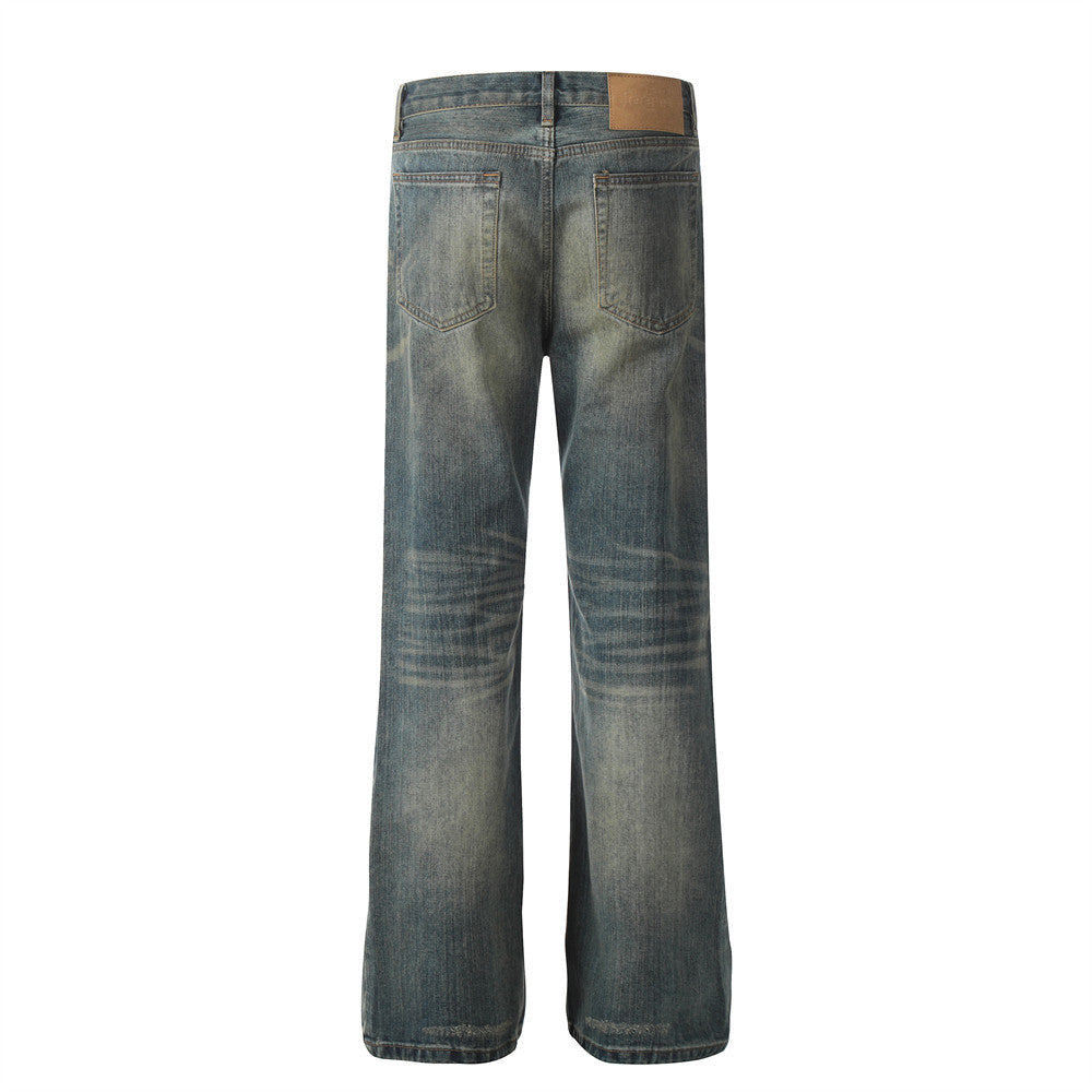 Blue denim wide-leg Vintage Washed Baggy Jeans showcasing a stylish, oversized fit