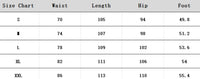 Clothing size chart for Vintage Washed Baggy Jeans for accurate fit selection