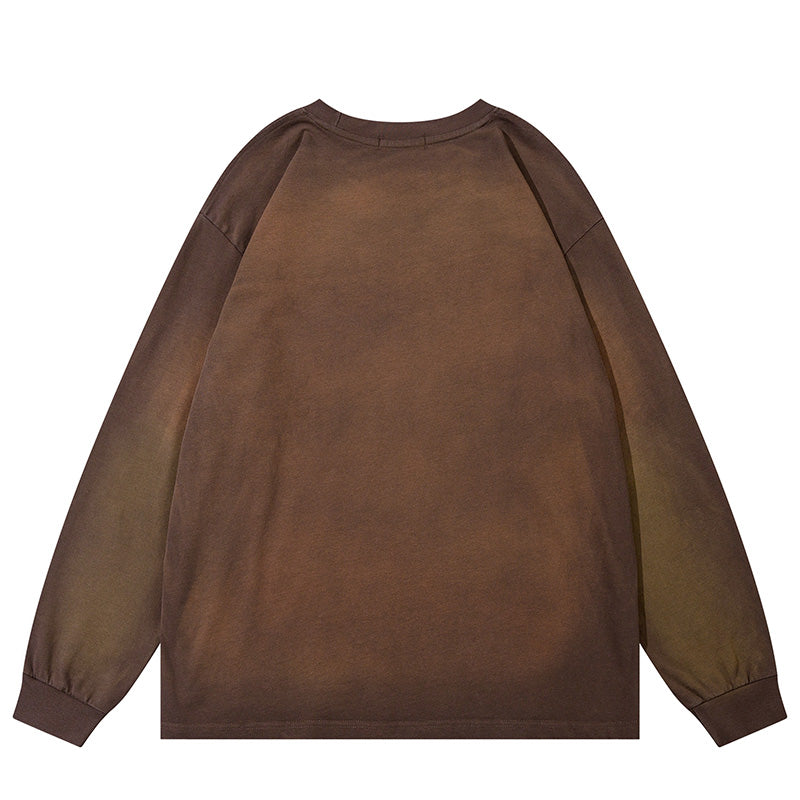Vintage Washed Graphic Streetwear Long Sleeve