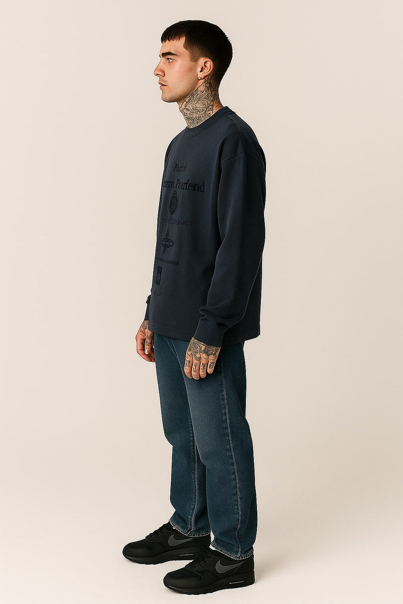 Vintage Washed Graphic Streetwear Long Sleeve