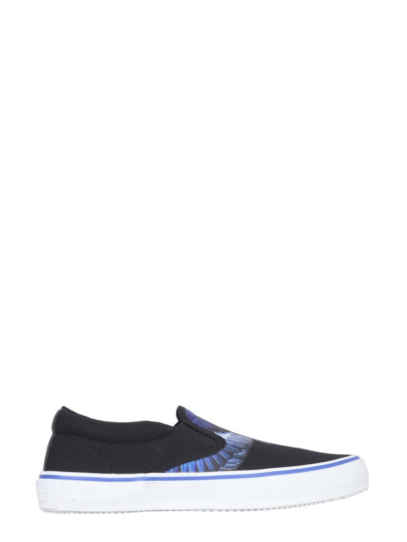 Vulcanized Slip-Ons with Bird Print