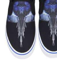 Vulcanized Slip-Ons with Bird Print