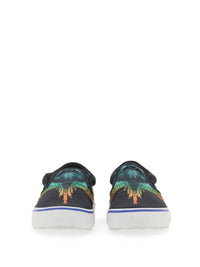 Vulcanized Slip-Ons with Bird Print