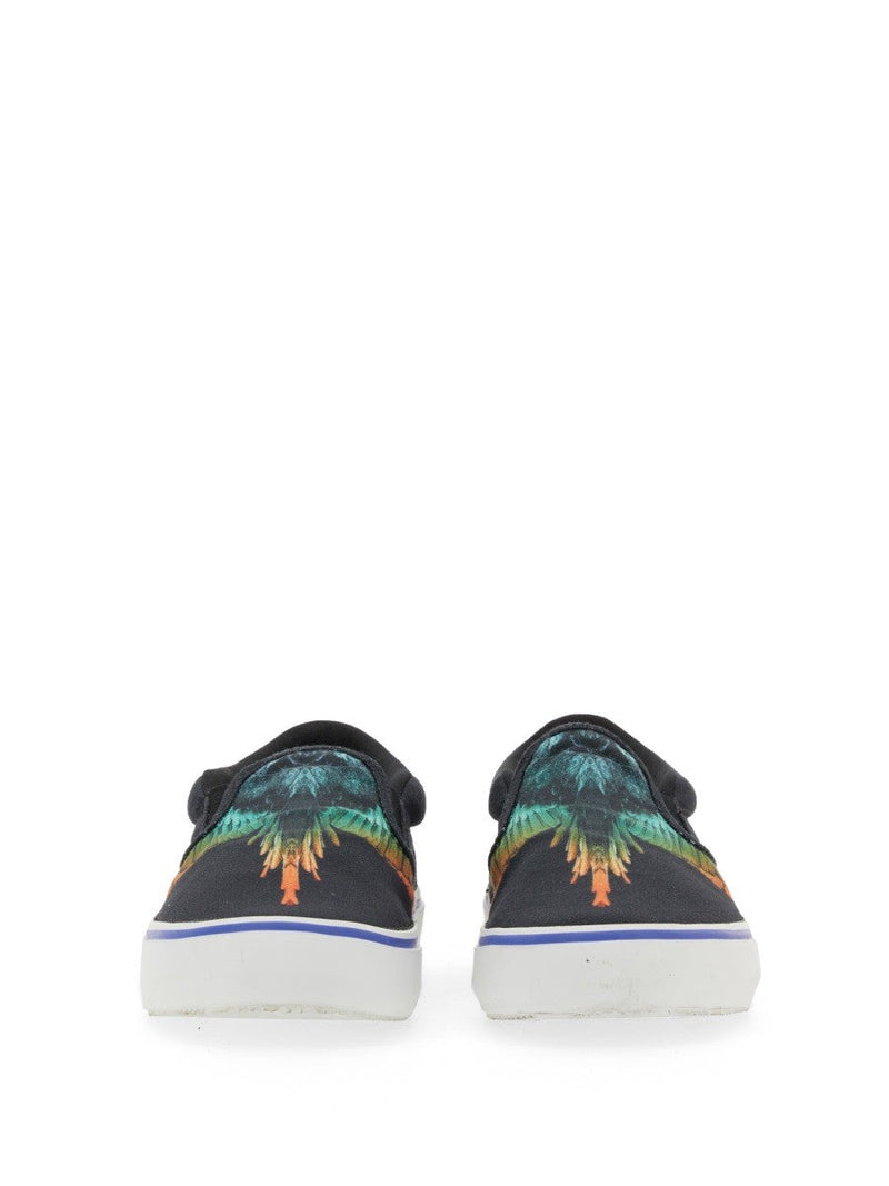 Vulcanized Slip-Ons with Bird Print