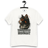 Whispers of Midnight Black Cat T-Shirt - White