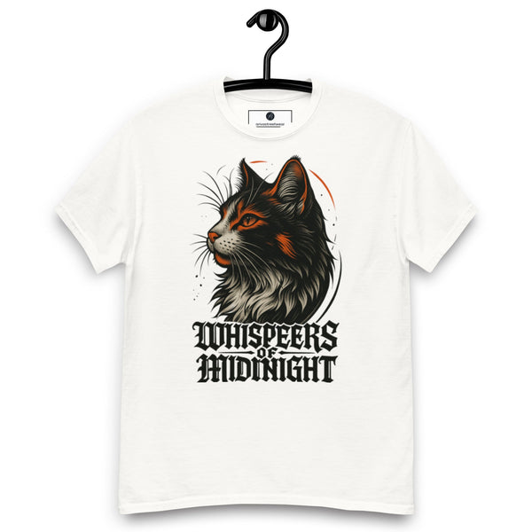 Whispers of Midnight Black Cat T-Shirt - White — hover