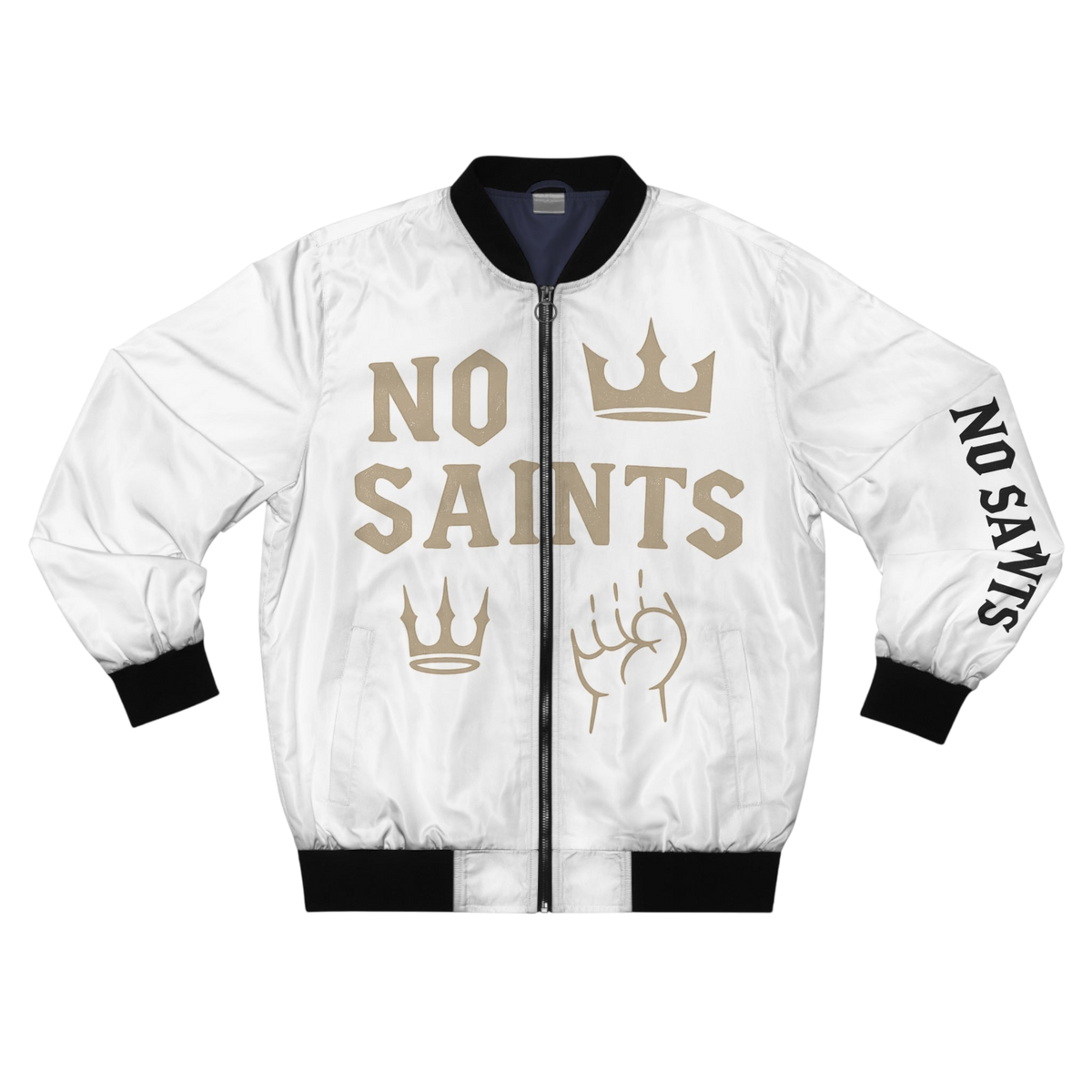 White Bomber Jacket | No Saints Club
