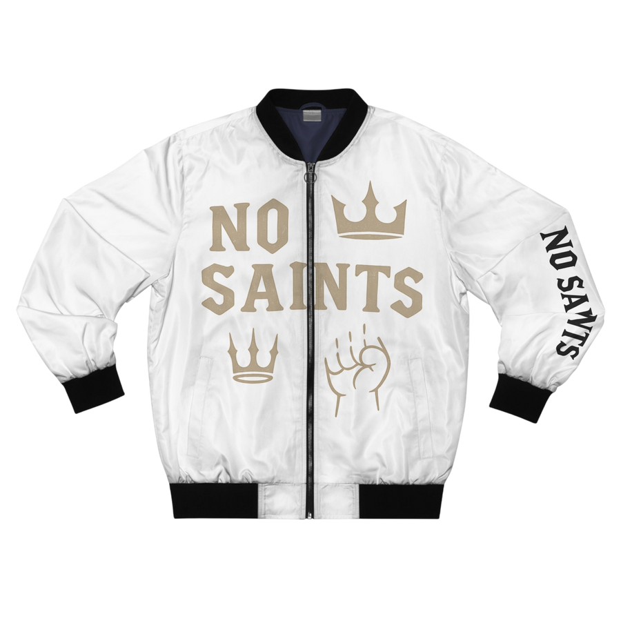 White Bomber Jacket | No Saints Club