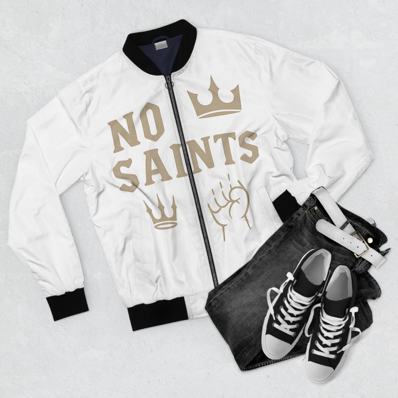 White Bomber Jacket | No Saints Club