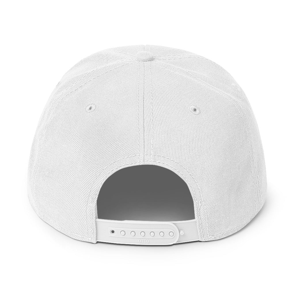 White Los Angeles Snapback Embroidery Hat - White / One size