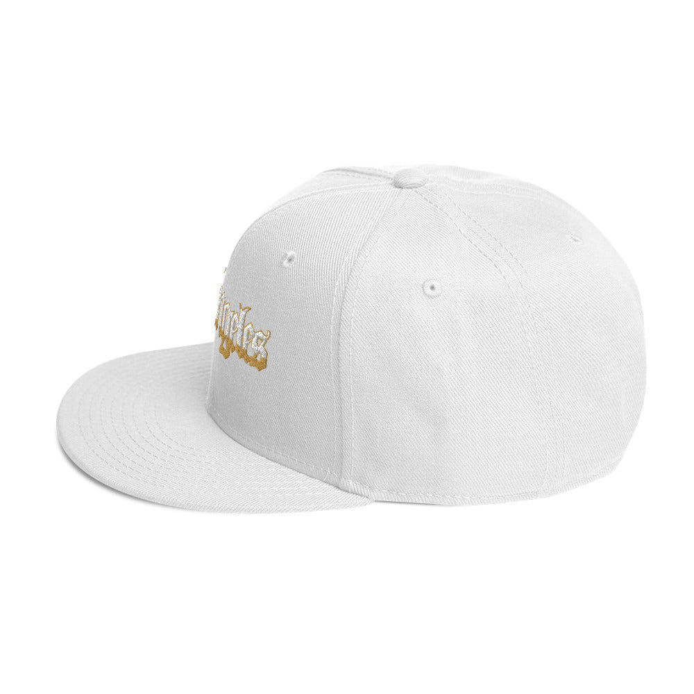 White Los Angeles Snapback Embroidery Hat - White / One size