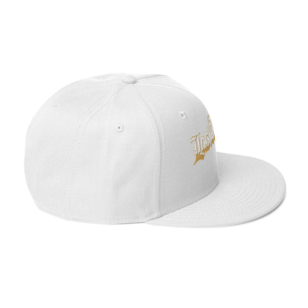 White Los Angeles Snapback Embroidery Hat - White / One size