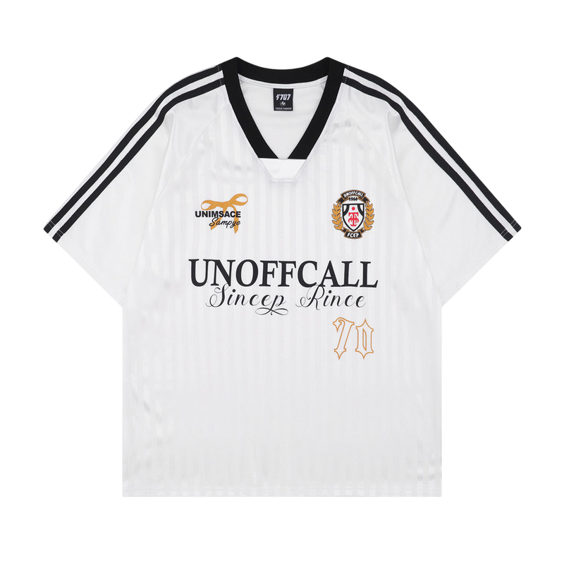 White Retro Soccer Jersey