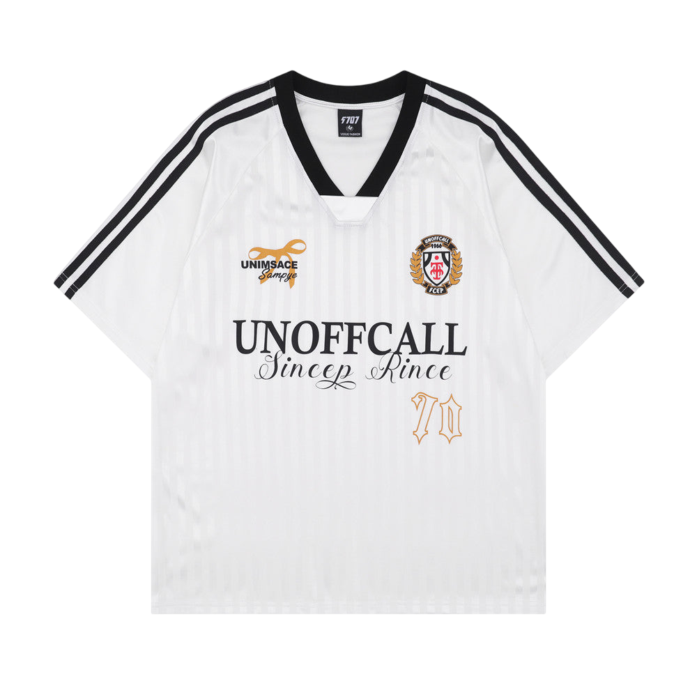 White Retro Soccer Jersey