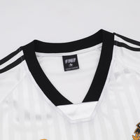 White Retro Soccer Jersey
