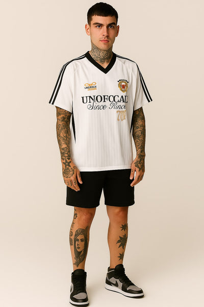 White Retro Soccer Jersey