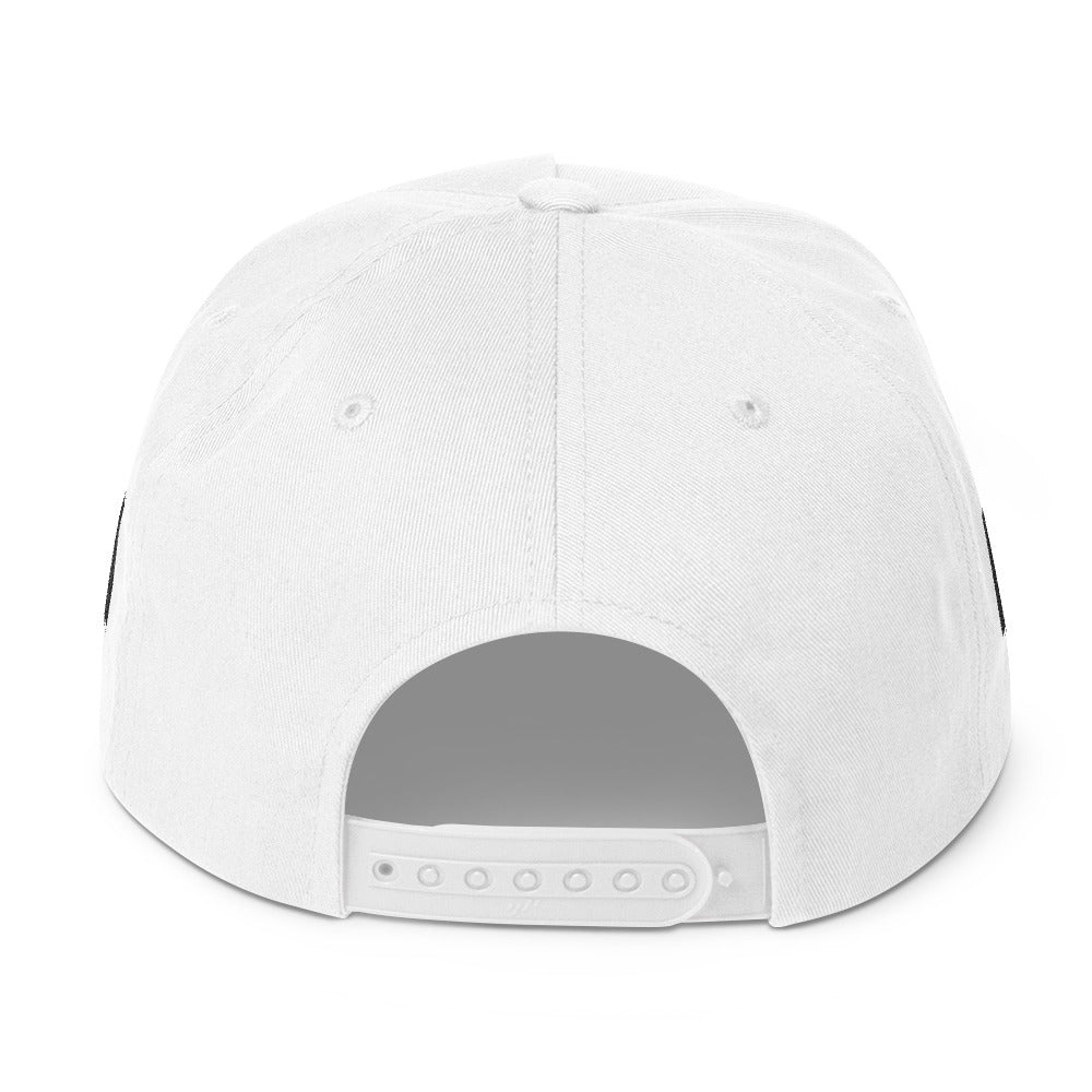 White Snapback Hat with Bold Yellow SW Embroidery