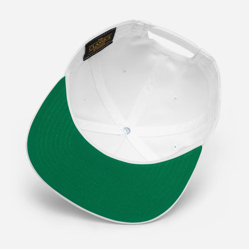 White Snapback Hat with Bold Yellow SW Embroidery — hover