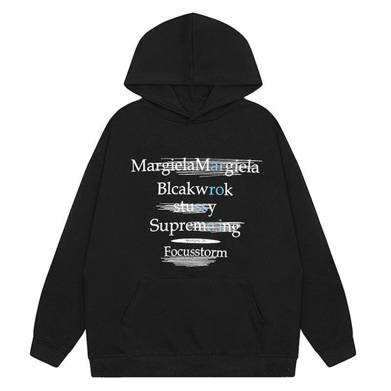 White Streetwear Graphic Hoodie