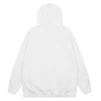 White Streetwear Graphic Hoodie