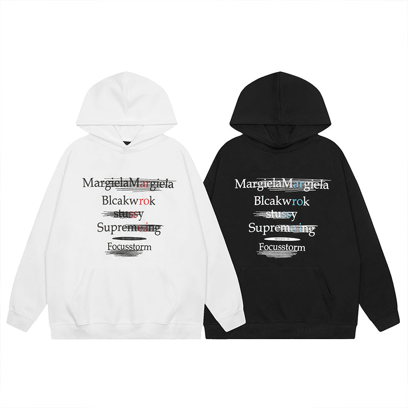 White Streetwear Graphic Hoodie