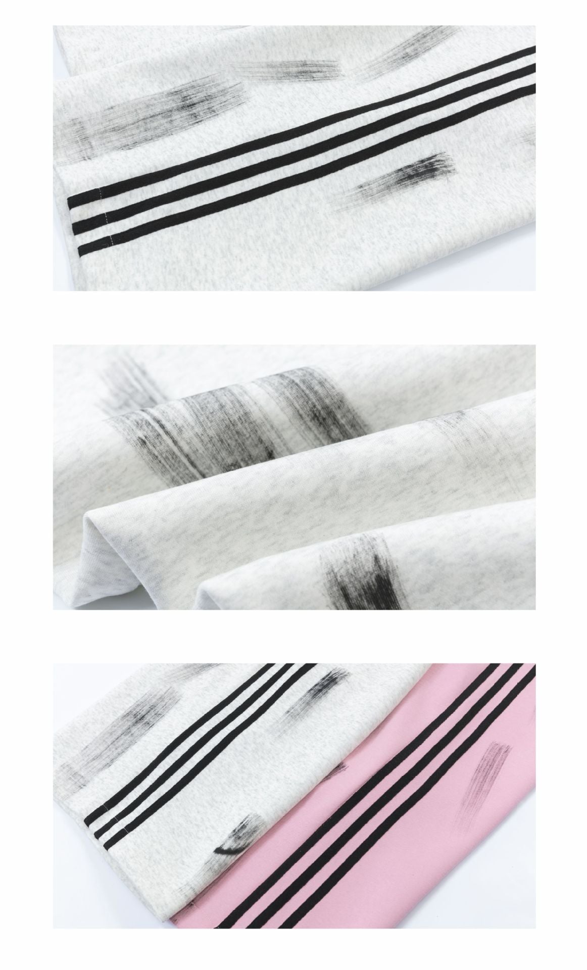 Wide-Leg Track Pants with Paint Brush Print