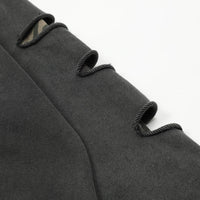 Gray fabric oversized streetwear hoodie with decorative corded openings