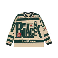 Long-sleeved Y2K Retro Rugby Shirt with vibrant graphic design for casual wear
