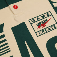 Striped Y2K Retro Rugby Shirt featuring a bold graphic design